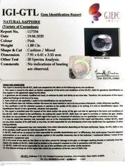 1.88/CT Natural Pink Sapphire with Govt Lab Certificate (16650)